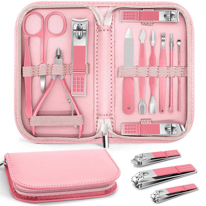 Manicure Pedicure Set, 12 Pcs Nail Care Kit for Women, Mens Nail Grooming Kit, Manicure & Pedicure Tools &