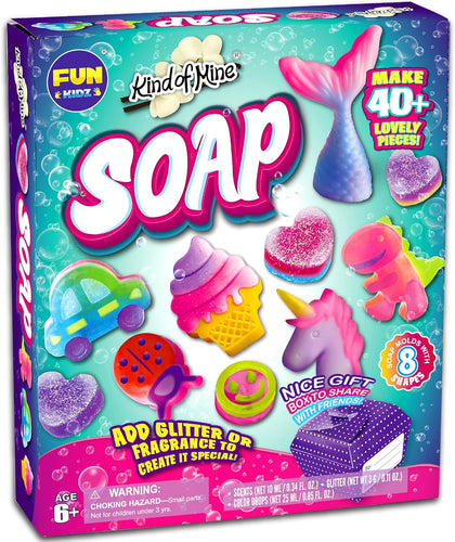 Kid Soap Kit, FunKidz Soap Making Kit for Kids for All Ages DIY Crafts Kits STEM Science Activity Gift for Girls and