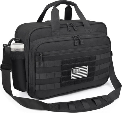 Tactical Messenger Laptop Bag Large Military Briefcase 17.3 Inch Computer Work Office Bag for Men YKK-Zippers
