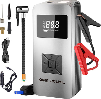 Jump Starter with Air Compressor, 12V 8000A Car Automotive Battery Jump Starter (6.0L Gas and 3.0L Diesel), 150PSI