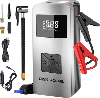 Jump Starter with Air Compressor, 12V 8000A Car Automotive Battery Jump Starter (6.0L Gas and 3.0L Diesel), 150PSI