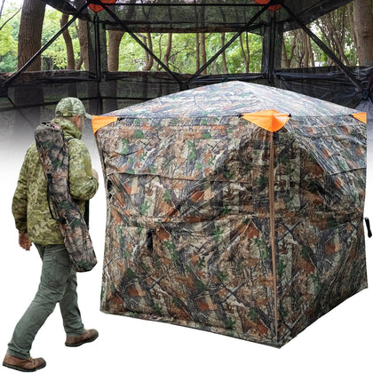 Hunting Blind 270° See Through Ground Blind for Deer Turkey Hunting | Hunting Tent Camo, Available as Deer Turkey