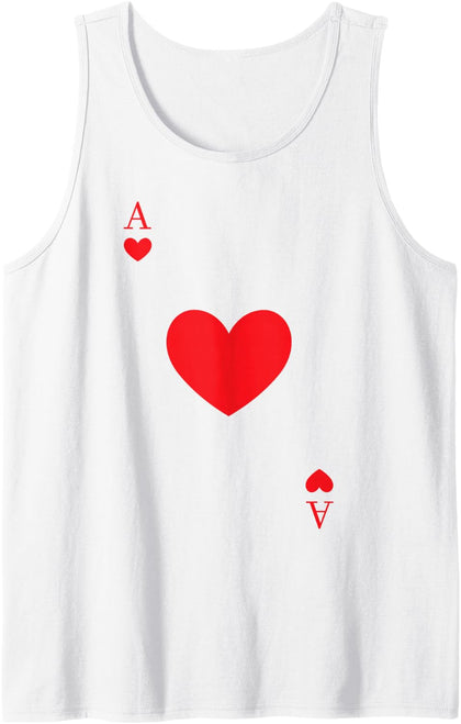 Ace of Hearts Playing Cards Couple Family Group Costume Tank Top