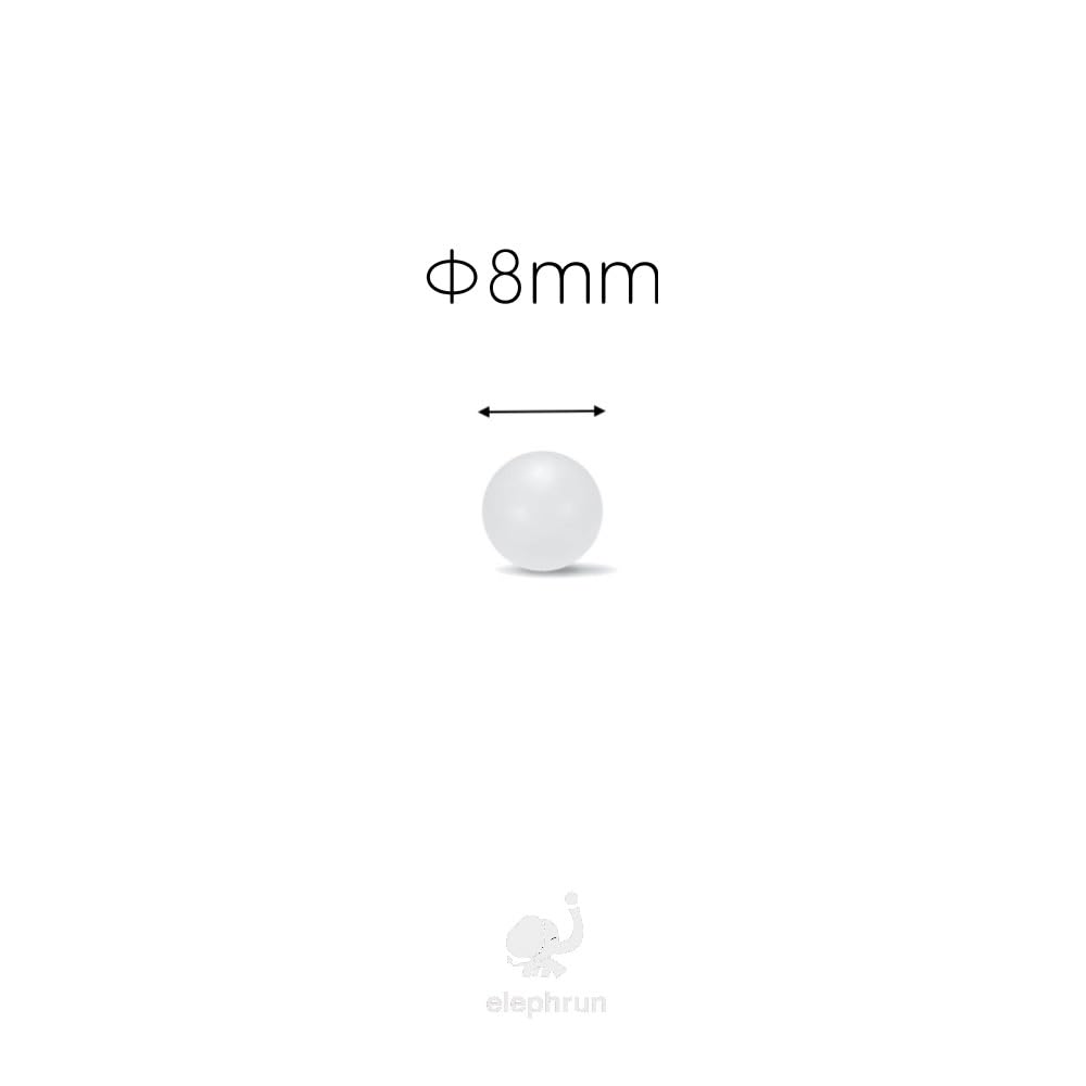elephrun 8mm 10pcs PP (Polypropylene) Solid Plastic Bearing Balls