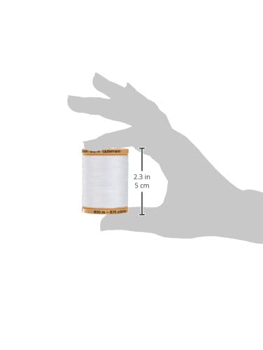 Gutermann 25049 Natural Cotton Thread Solids 876 Yards-White