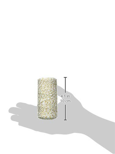 Christmas Twine Metallic Bakers Wrapping Twine, 2 mm, White