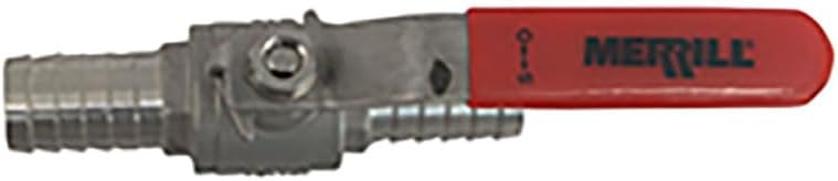 Merrill MFG SSVI75 3/4" Stainless Steel Ball Valve for PE Pipe, Full Port Shut-off, Construction Grade 304 Stainless Steel