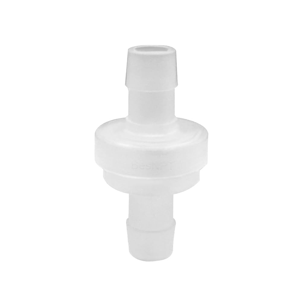BesNPT 6PCS 5/16" One Way Inline Check Valve, Non Return Barb Hose Valve