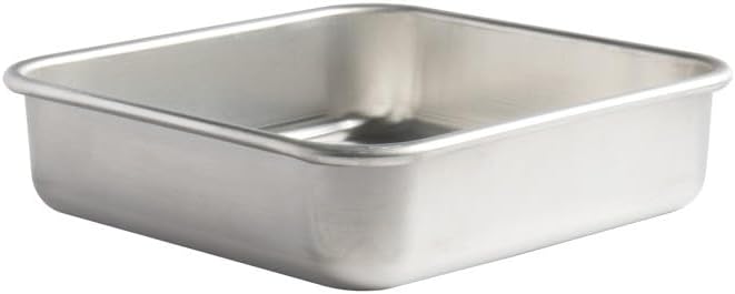 Natural Aluminum Commercial Square Cake Pan, 9 x 9