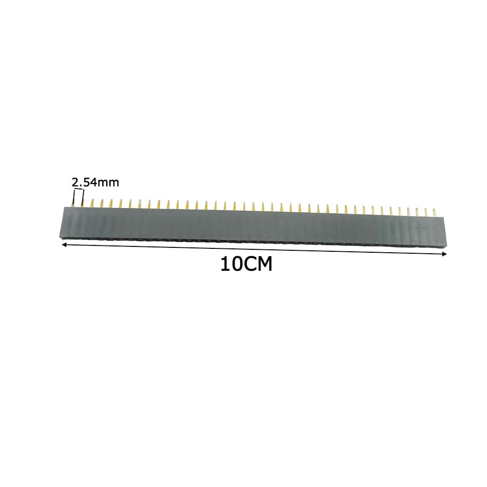 20PCS Single Row Straight Female Pin Socket Pin Header Connector Pin Strip 2.54mm Spacing for PCB Board Shield