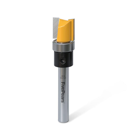 Pattern Flush Trim Router Bit 1/4 Inch Shank, 1/2 Inch Cutting Diameter, 1/2 Inch Cutting Length, Top Bearing Flush