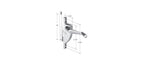 Right Hand Jalousie Window Operator; 4" Link