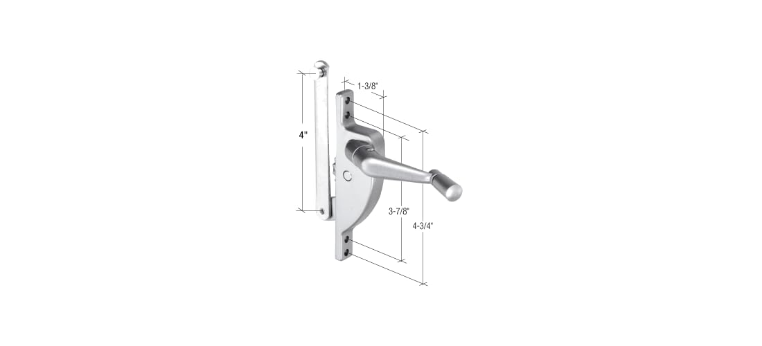 Right Hand Jalousie Window Operator; 4" Link