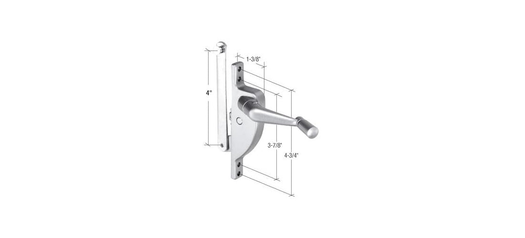Right Hand Jalousie Window Operator; 4" Link
