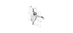 Right Hand Jalousie Window Operator; 4" Link