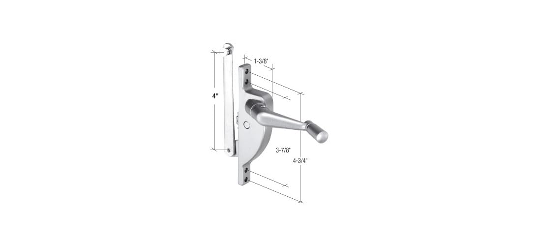 Right Hand Jalousie Window Operator; 4" Link