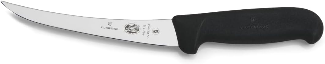 Fibrox 6-In Curved Boning & Fillet Knife, Flexible Steel Blade
