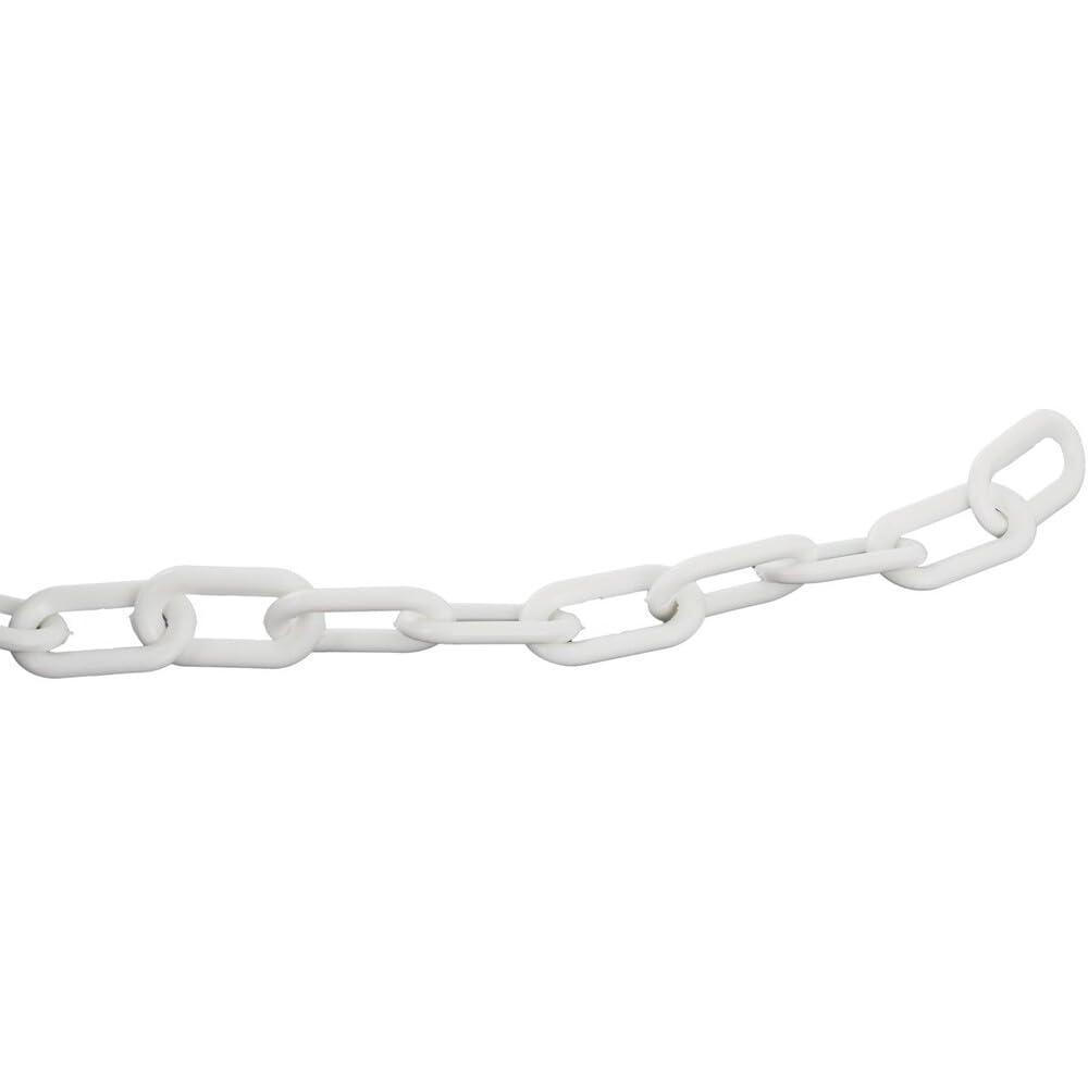 Mr. Chain Plastic Barrier Chain, White, 2 in x 125 ft (50101-1)