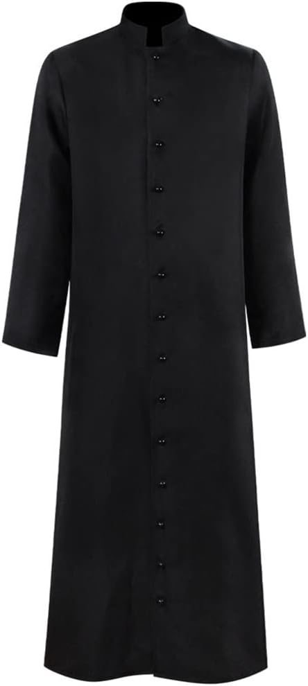 Men's Cassock Robe Church Robe Choir Minister Clergy Pulpit Liturgical 5 colors