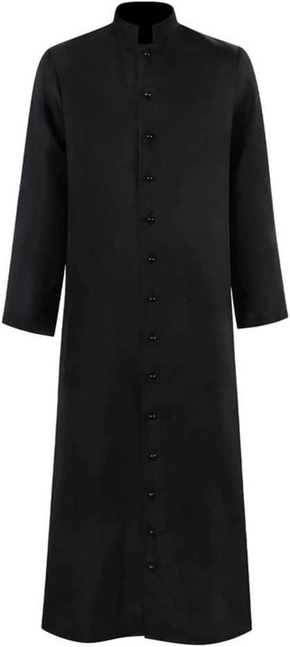Men's Cassock Robe Church Robe Choir Minister Clergy Pulpit Liturgical 5 colors