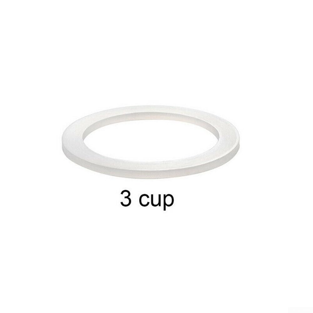 Silicone Rubber Replacement Gasket-Ring Seal for Coffee Espresso Moka Pot Maker Compatible with 1-12 Cup Sizes Multiple Diameter Options(3 cup)