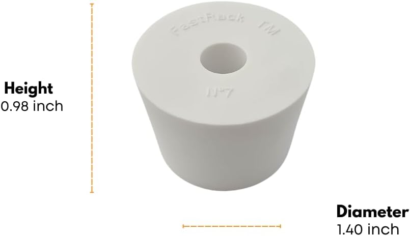 3ct. - 3 Piece Airlock with #7 Stopper - Set of 3 (Cylinder Airlock)