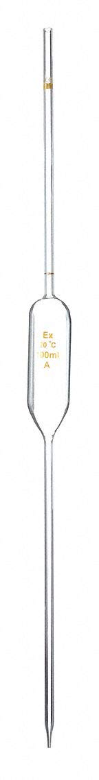 Volumetric Pipette,A,Glass,100mL,PK6