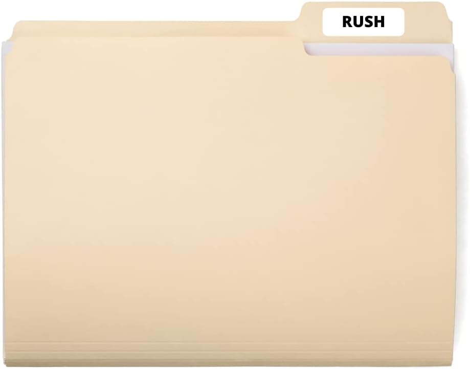 Pre Printed Labels - Rush - Warning Label Sticker - 150 Labels