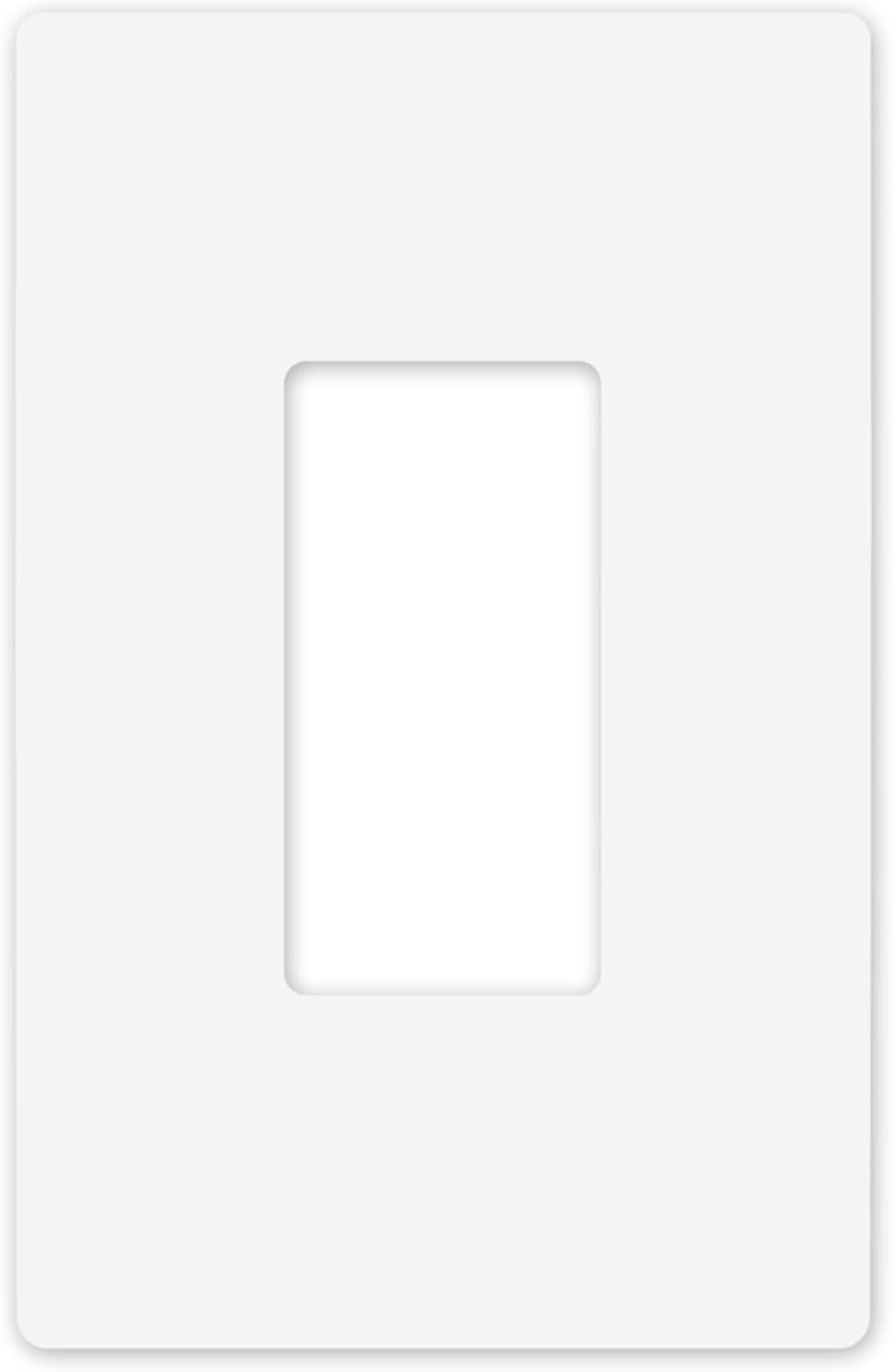 OVERSIZED Screwless Child Safe Switch Plate - 5.5" x 3.5" - Jumbo 1 Gang Decorator GFCI Style - Unbreakable