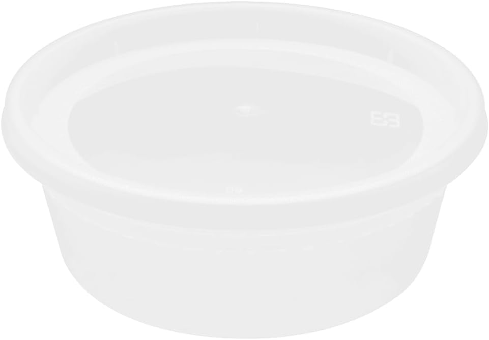 [8oz - 240 ct] Clear PP Injection Molded Round Deli Containers with Lids (FP-IMDC8-PP)