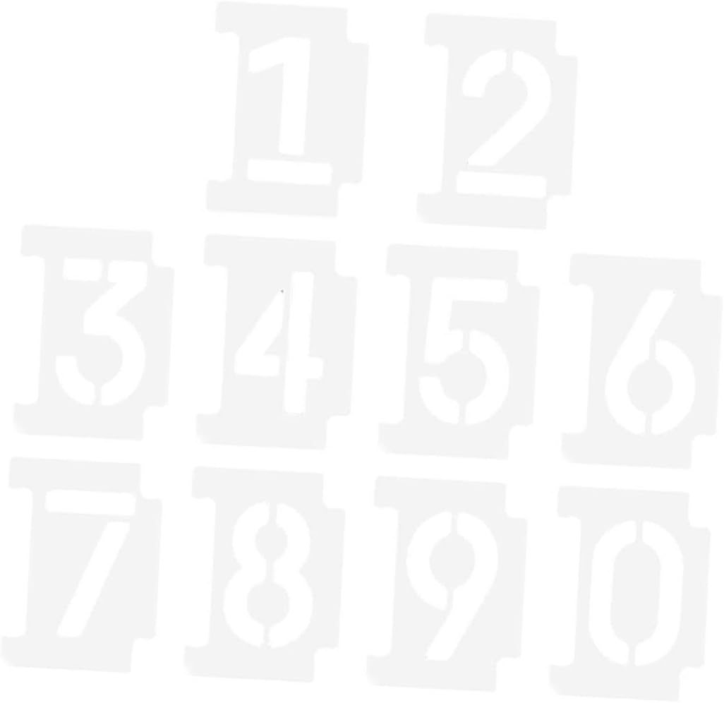 2 Sets Reusable Number Stencils for Address Painting Flexible Outdoor Curb Templates for Mailbox Door and Street