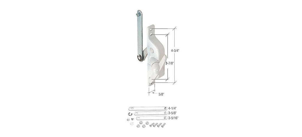 C.R. LAURENCE H3819 White Universal Jalousie Window Operator
