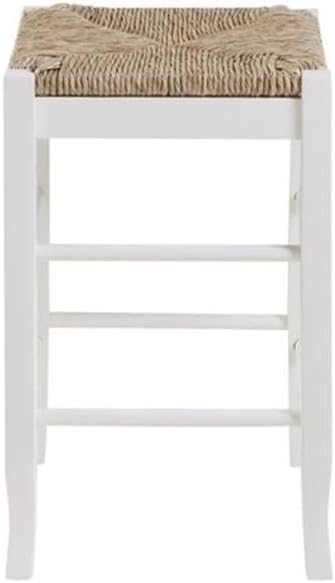 Square Rush Backless Counter Height Kitchen Stool - Cream