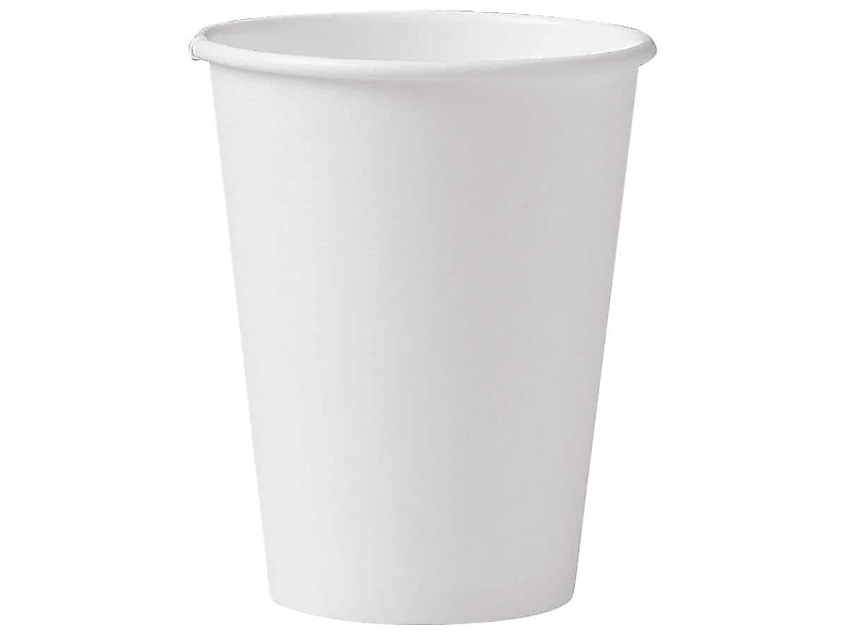 412WN-2050 12 oz White SSP Paper Hot Cup (Case of 1000)