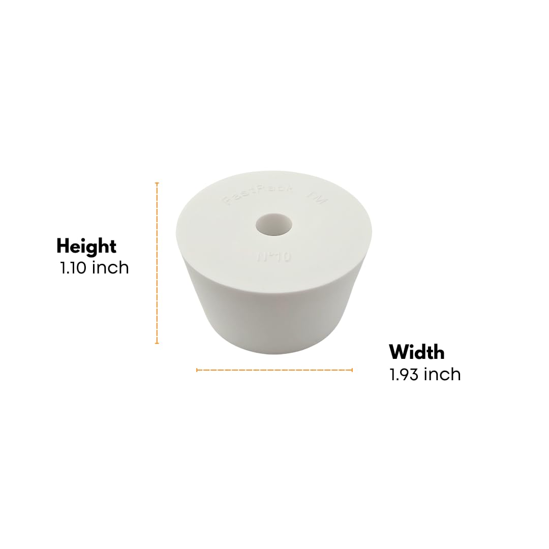 Drilled Rubber Stopper (#10-3 Pieces) | Solid Rubber Stopper Bungs for use with Fermentation Airlock | Durable Carboy