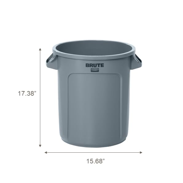 Brute Trash Can, Gray, 10-Gallon