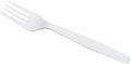 U3530W 7" Poly-Wrapped Heavy-Weight Disposable Fork, White (Pack of 1000)