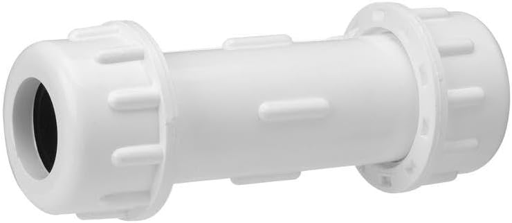 Homewerks Schedule 40 1-1/2 in. Compression x 1-1/2 in. Dia. Compression PVC Coupling