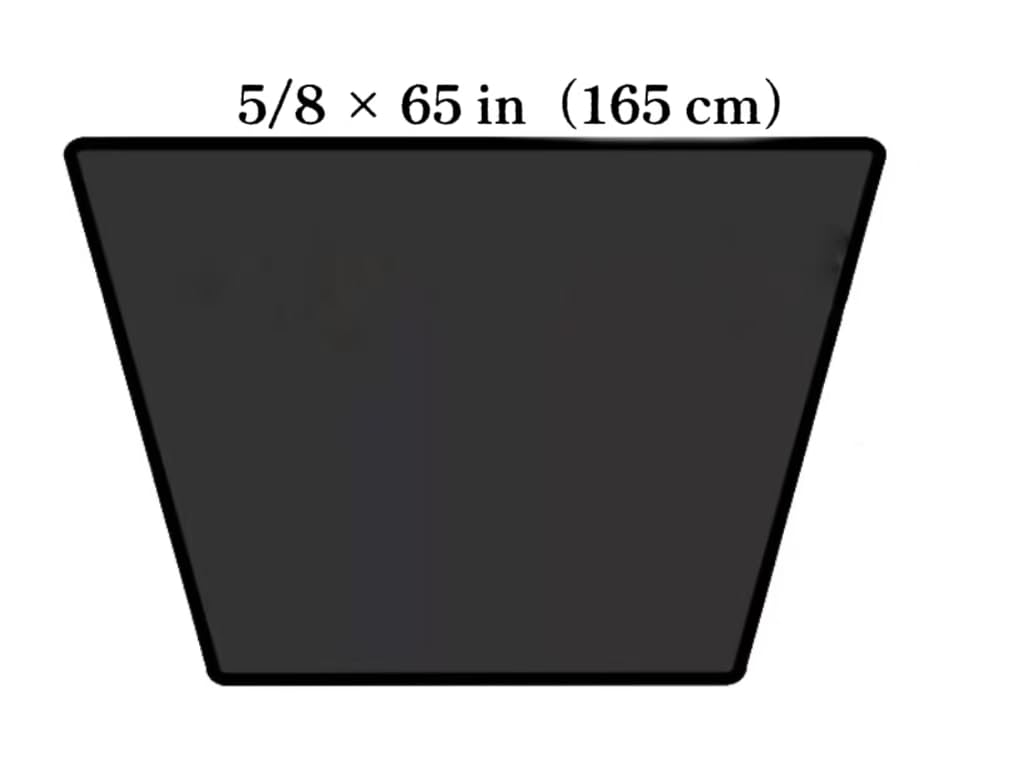B62/5L650 V-Belt, 5/8 x 65in, Rubber Material, 2 Pcs