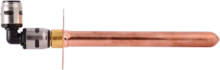 SharkBite EvoPEX Pipe 1/2 Inch x 8 Inch Copper Stub Out Elbow, Push to Connect Fitting, PEX Pipe, K25815A