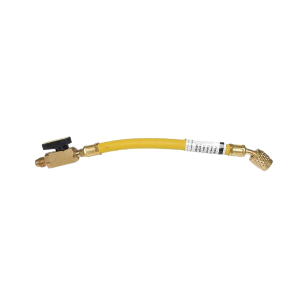 Ball Valve Adapter Hose, 6 in, Yellow