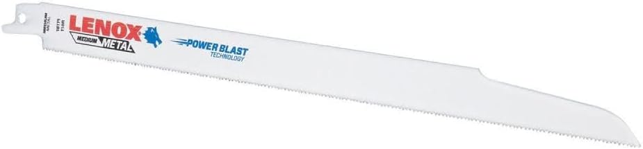 LENOX Tools Metal Cutting Reciprocating Saw Blade with Power Blast Technology, Bi-Metal, 12-inch, 18 TPI, 25/PK