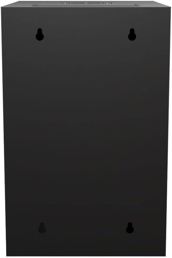 NavePoint 15.75 in Wall Mount Network Cabinet, 9U, Glass, Black