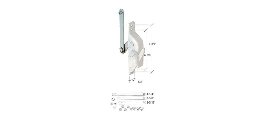 C.R. LAURENCE H3819 White Universal Jalousie Window Operator