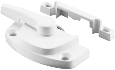 White Sash Lock with 1-7/8" Screw Holes | Fits Single and Double Hung Windows, Diecast, White Single Pack | F2754