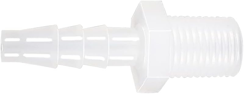 Plastic Hose Barb Fitting 1/4" Barb X 3/8 NPT Male Thread 5 Pack
