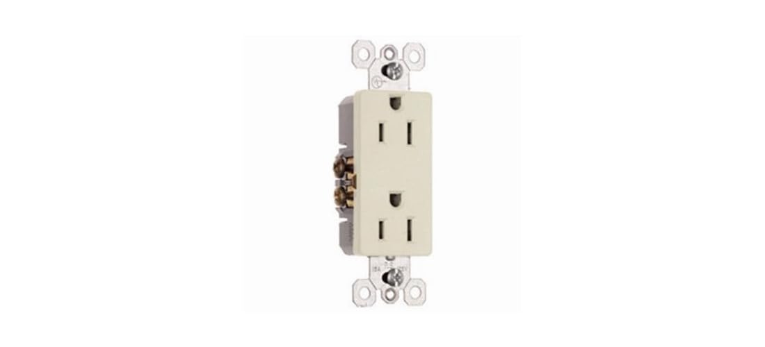 Legrand radiant 15 Amp Decorator Duplex Outlet Light Almond 10 Pack