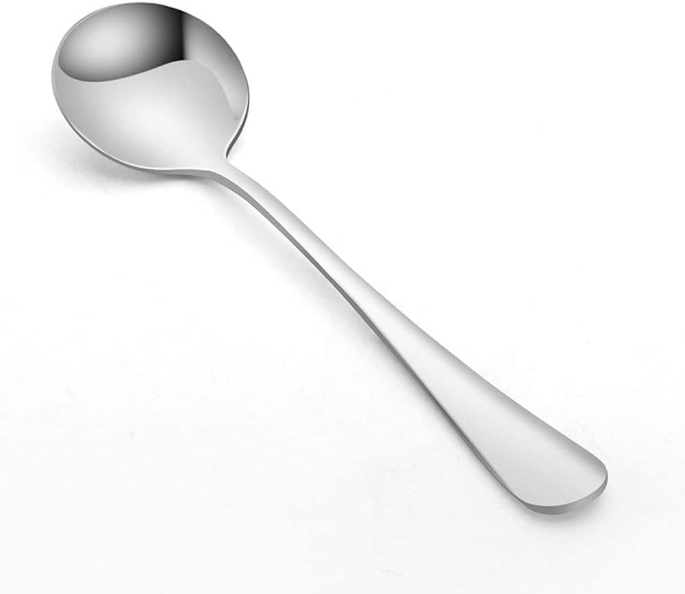 20 Piece Round Stainless Steel Bouillon Spoons, 6.7 Inch