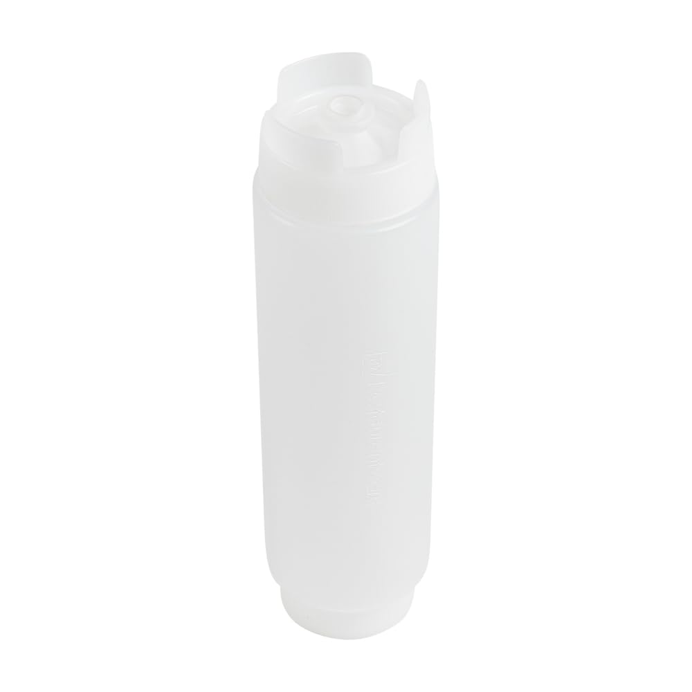 First In First Out 16 Ounce Condiment Squeeze Bottle 6 Refillable Lid FIFO Squeeze Bottle - Precision Dispensing Tip