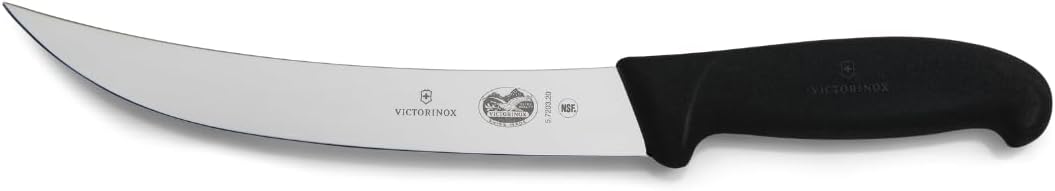 Fibrox 8-Inch Curved Breaking Knife - Pro Butcher Slicing Knife